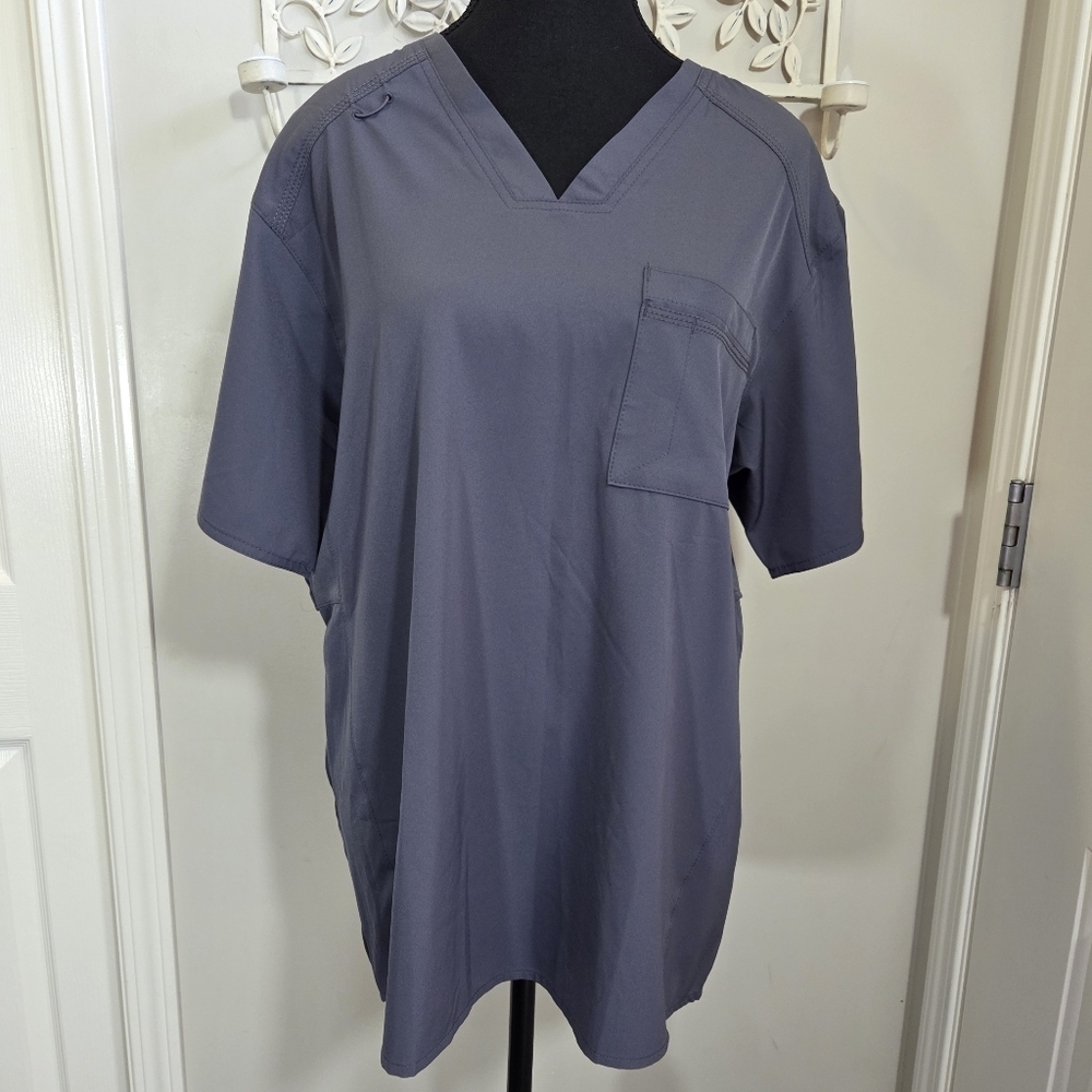 ⭐️Carhartt Gray V-Neck Scrub Top Size MED